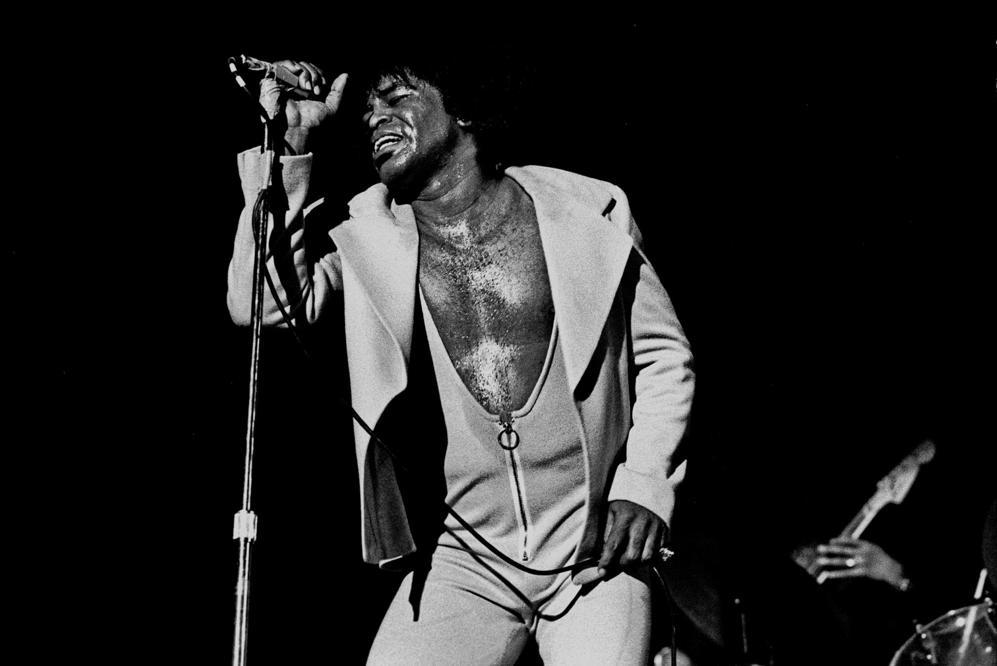 James Brown performing in Hamburg in 1973